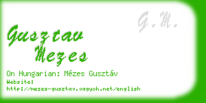 gusztav mezes business card