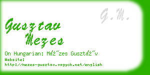 gusztav mezes business card